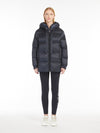 The Cube Down Jacket in Water-Repellent Canvas Midnight Blue